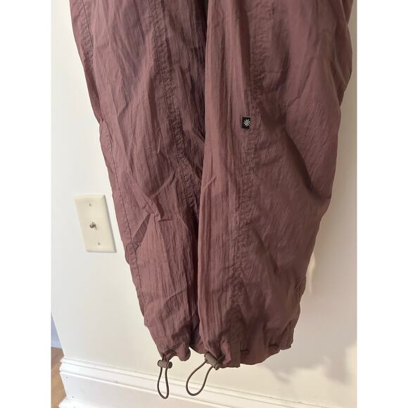 Athleta Alicia Keys Utility Windbreaker Jumpsuit Purple Mauve Cocoa EUC 4 Open - Picture 6 of 13